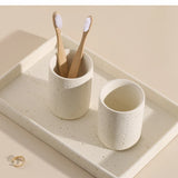 ZenTerra Wabi-Sabi Badkamer Set – Europese Natuurstenen Badkameraccessoires