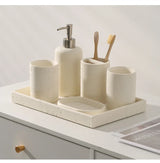 ZenTerra Wabi-Sabi Badkamer Set – Europese Natuurstenen Badkameraccessoires