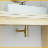 AquaStop Luxe Koperkleurige Geurvrije Sifon & Pop-Up Afvoer