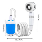 AquaNomad SmartCamp Douche – Draagbare Campingdouche met Oplaadbare Pomp & Slimme Digitale Regelaar