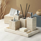 Travèra Beige Travertin Badkamer Accessoires Set