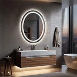 Luxe Ovale LED Badkamerspiegel | 60 x 80 cm | Touch Control & Anti-Condens