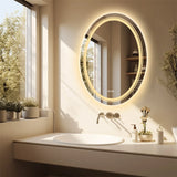 Luxe Ovale LED Badkamerspiegel | 60 x 80 cm | Touch Control & Anti-Condens