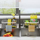 AquaDry Multifunctionele Sponshouder – Koolstofstaal