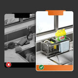 AquaDry Multifunctionele Sponshouder – Koolstofstaal
