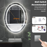 Luxe Ovale LED Badkamerspiegel | 60 x 80 cm | Touch Control & Anti-Condens