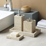 Travèra Beige Travertin Badkamer Accessoires Set
