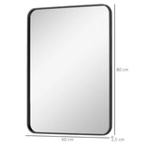 HOMCOM Luxe Badkamerspiegel 60x80cm