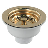 Aurelio Goudkleurige RVS Gootsteenstop – 114mm Luxe Afvoerzeef