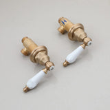 AquaVintage 3-Gats Waterval Wastafelkraan – Klassieke Luxe in Antiek Messing