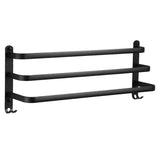 NoirRail Vast Handdoekrek – Mat Zwart Aluminium
