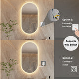 Ovale LED Badkamerspiegel
