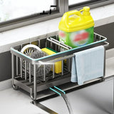 AquaDry Multifunctionele Sponshouder – Koolstofstaal