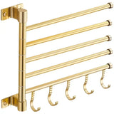 LuxeLine Dubbele Handdoekstang – Aluminium Wandrek met Haak