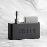 CleanFlow Keuken Zeepdispenser Set – 2-in-1 met Sponshouder