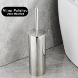 SteelClean Luxe Toiletborstel met Wandhouder – Zwart RVS Design