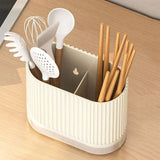 Organix – Multifunctionele Keukenbestekhouder met Afvoer & Wandmontage (Zonder Boren)