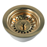 Aurelio Goudkleurige RVS Gootsteenstop – 114mm Luxe Afvoerzeef