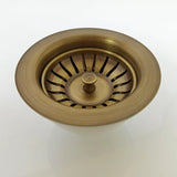 Keukenafvoerplug – 3,5 Inch | Antiek Messing | Gepolijste Afwerking
