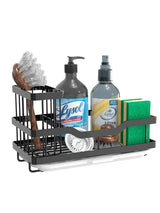 AquaDry RVS Keuken Organizer – Zelfafvoer Sponshouder & Zeepdispenser Houder