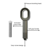 AquaGlow Beauty Filter-douchekop – Hoge druk, waterbesparend en gezuiverd douchen – Rond handmodel