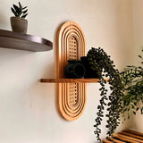 BohemiaCraft Handgeweven Rotan Wandplank