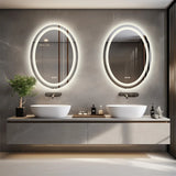 Luxe Ovale LED Badkamerspiegel | 60 x 80 cm | Touch Control & Anti-Condens
