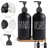 SoapElegance 500ml Zwarte Zeepdispenser Set