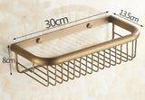 BronzeRoyal Antiek Wandplankje – Massief Messing Zeep- & Shampoo Houder voor Badkamer