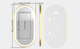 LUVODI Luxe Ovale LED Badkamerspiegel