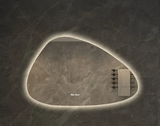 NordiLux Design Badkamerspiegel – Slimme LED Wandspiegel met Onregelmatige Vorm en Aluminium Frame