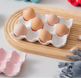 OvoLux Keramische Eierhouder – 6- & 12-Vaks Design Eiertray voor Keuken & Koelkast