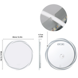 GlowRound Anti-condens LED Badkamerspiegel – Ronde HD Wandspiegel met Verlichting (3 Lichtkleuren)