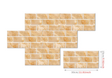 RetroBrick – 6-delige Zelfklevende Retro Baksteen Wandstickers (30x15cm)