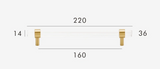 Moderne Messing & Acryl Meubelgreep
